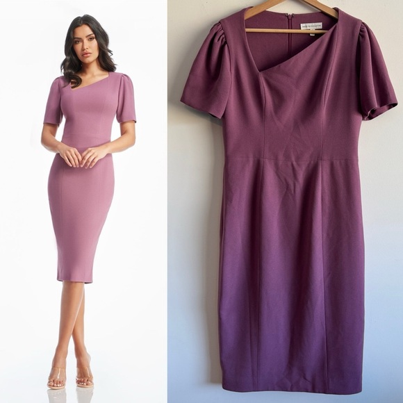 Dress The Population Purple Ruth Sheath Dress size large - Picture 1 of 12